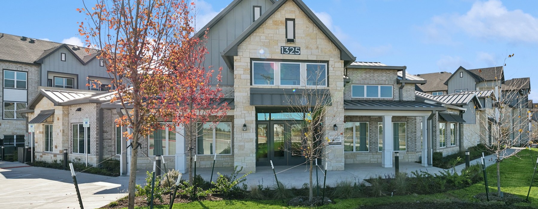 a building with a glass front